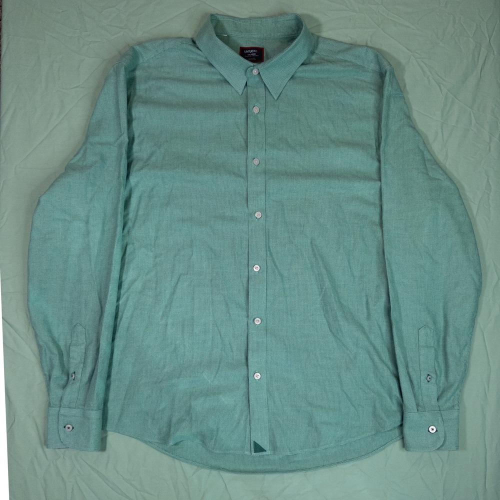 UNTUCKit Button Down Shirt Mens XXL Mint Green Wrinkle Free Regular Fit